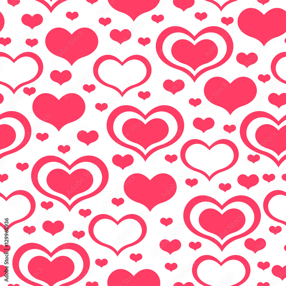 Valentines hearts pattern seamless