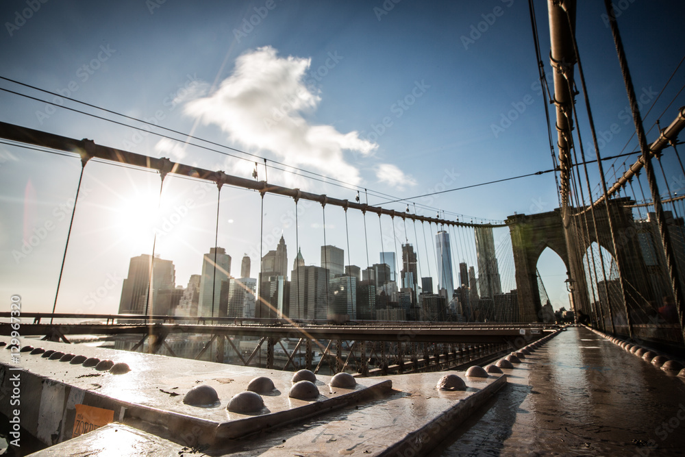 Obraz premium Brooklyn Bridge i Manhattan