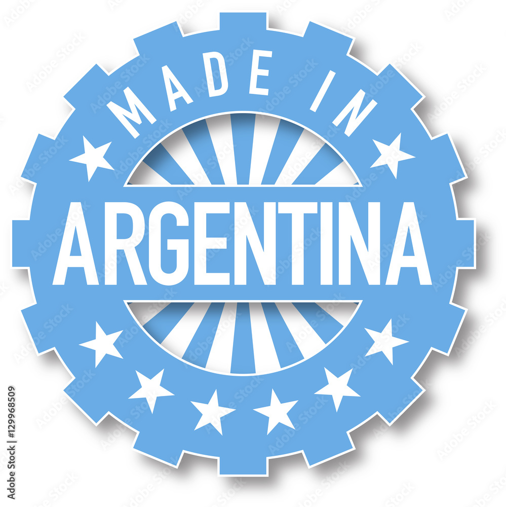 Made in Argentina flag color stamp. Made in Argentina flag color stamp.