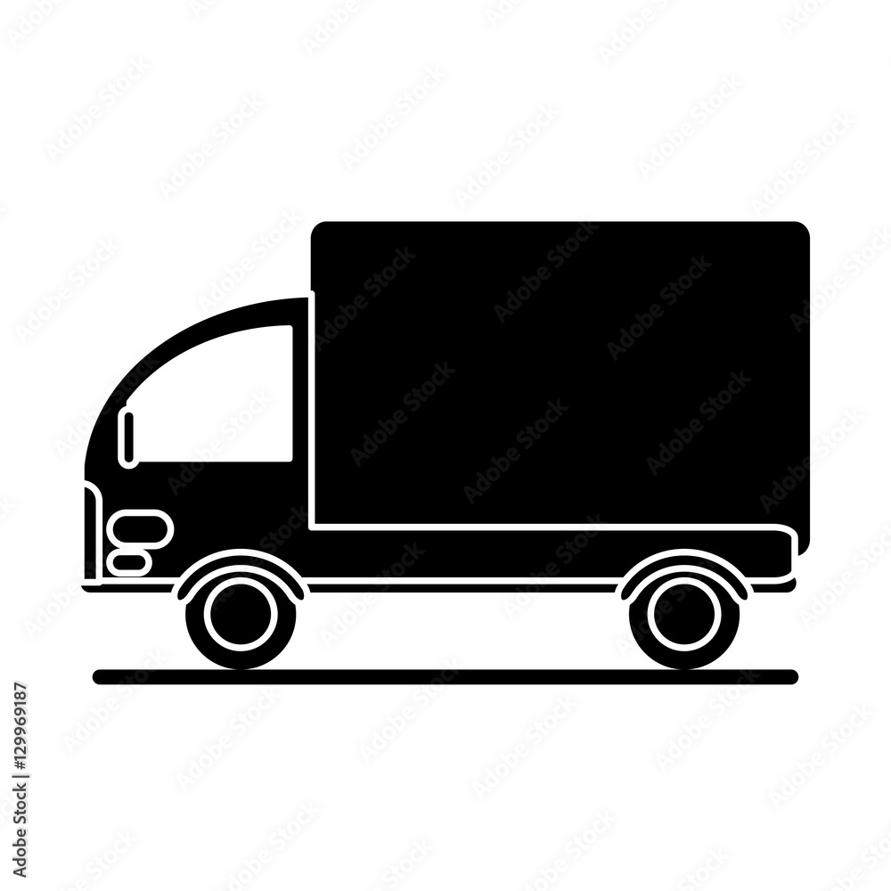 silhouette truck mini delivery cargo vector illusration eps 10 silhouette truck mini delivery cargo vector illusration eps 10
