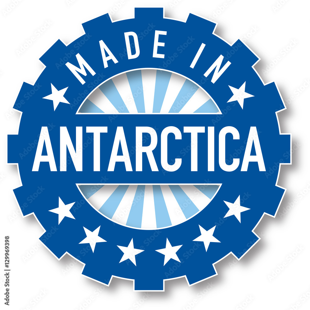 Made in Antarctica flag color stamp. Made in Antarctica flag color stamp.