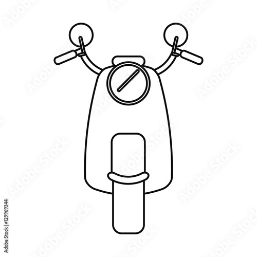 scooter motrocycle classic transport outline vector illustration eps 10 photo