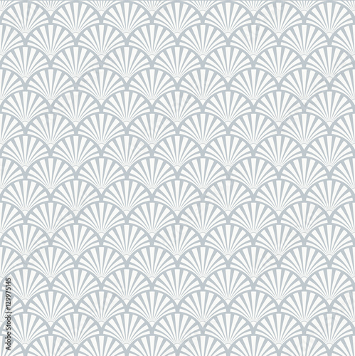 Seamless Art Deco sea shell texture pattern background