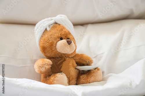 bear in bed