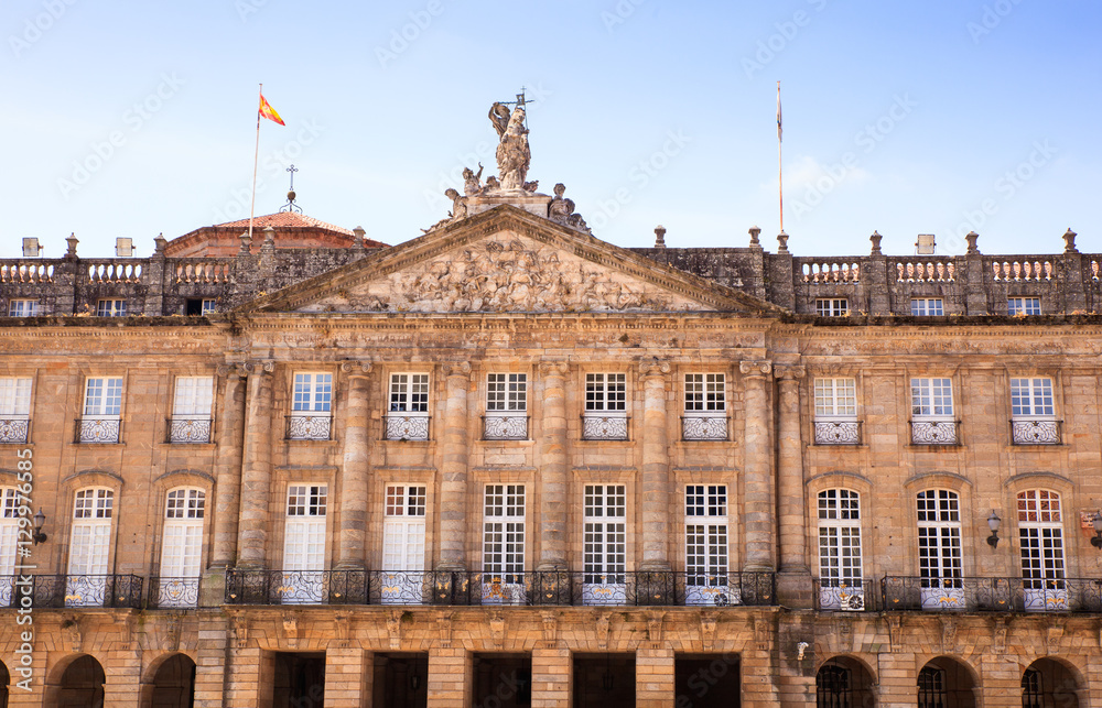 Raxoi Palace in Santiago de Compostela, Spain