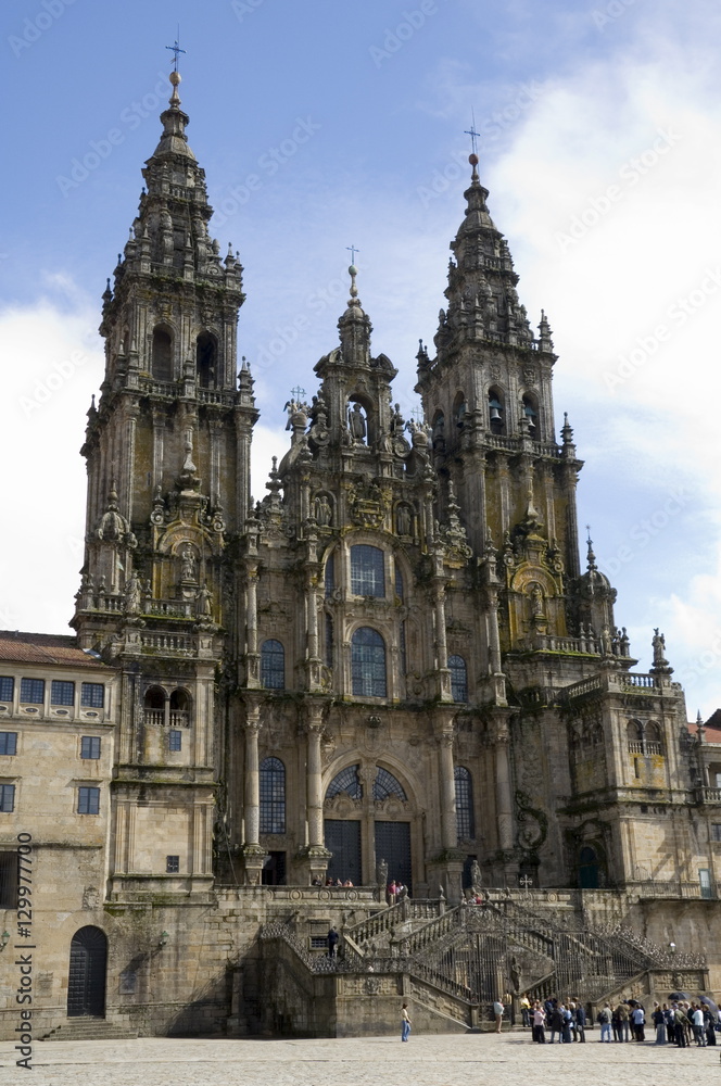 Santiago Cathedral on the Plaza do Obradoiro, Santiago de Compostela, Galicia, Spain Santiago Cathedral on the Plaza do Obradoiro, Santiago de Compostela, Galicia, Spain