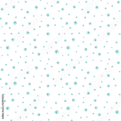 Watercolor seamless Snow Pattern