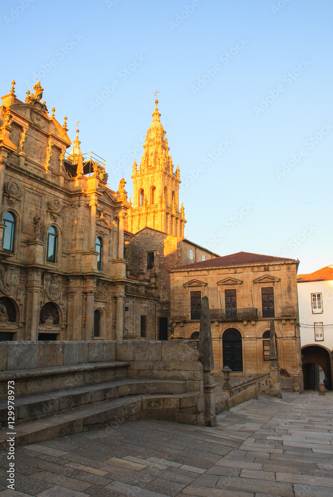 View of the Santiago de Compostela, Spain