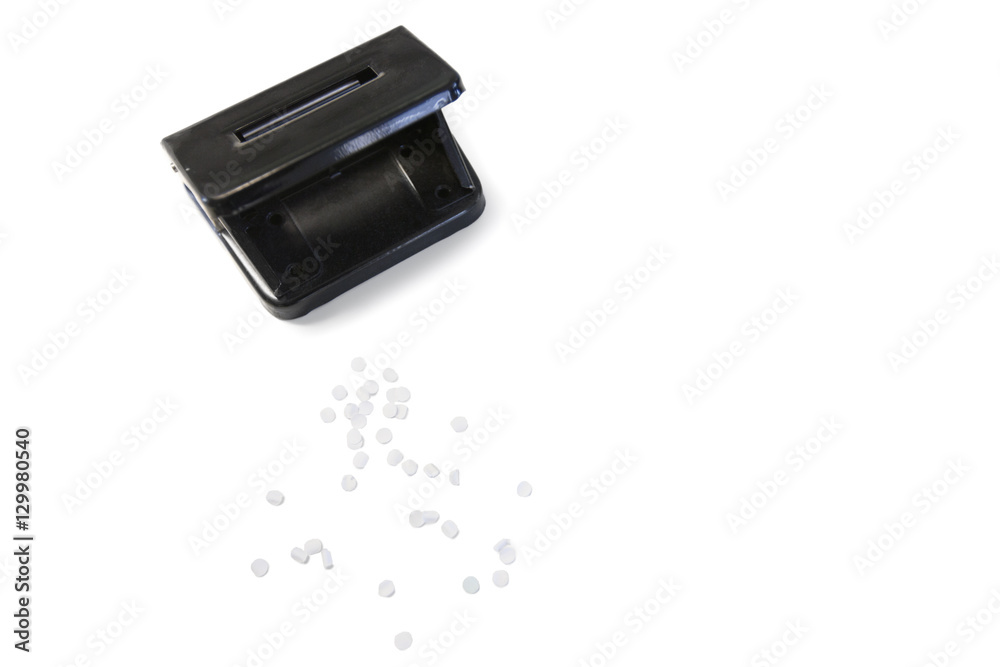 Punch machine on white background Punch machine on white background