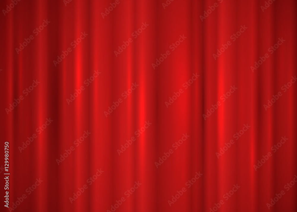 Realistic red theatrical closed curtain. Vector illustration, eps 10.
Realistic red theatrical closed curtain. Vector illustration, eps 10.