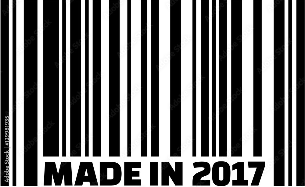 Made in 2016 with barcode Made in 2016 with barcode