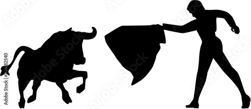 Bullfight torero silhouette