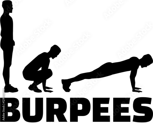 Burpees sequence with word