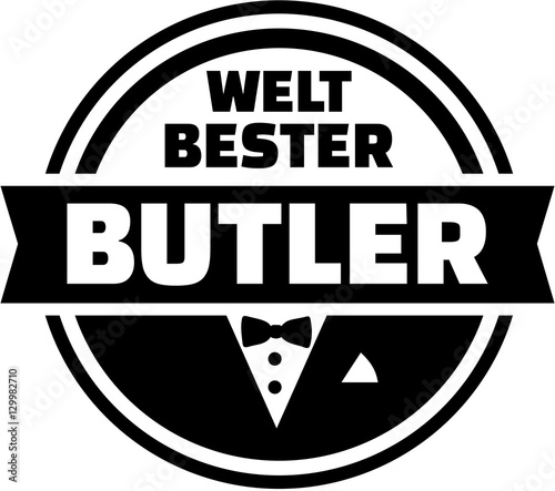 World's best butler button. German.