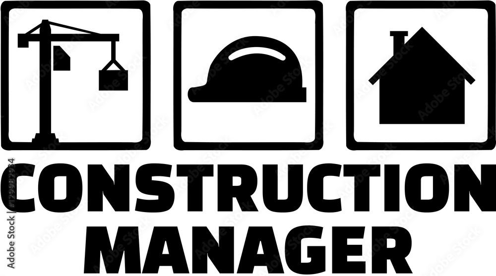 Construction manager with icons