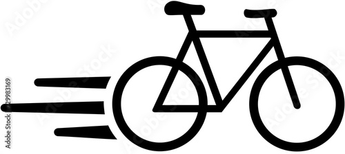 Fast courier bike icon