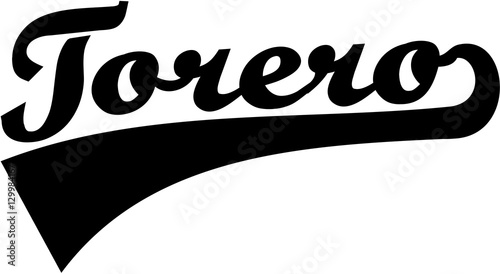 Torero word in retro font