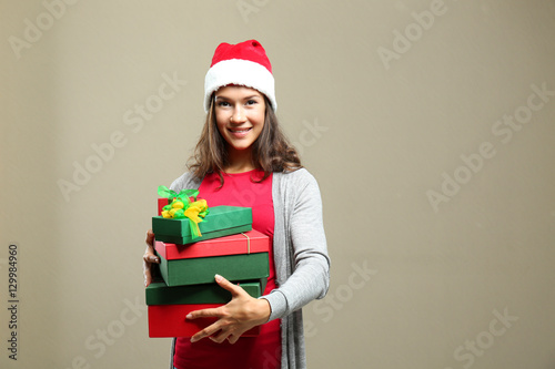 Beautiful happy woman with ...