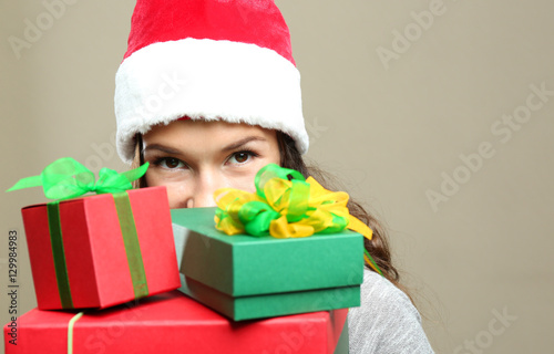 Beautiful happy woman with ...
