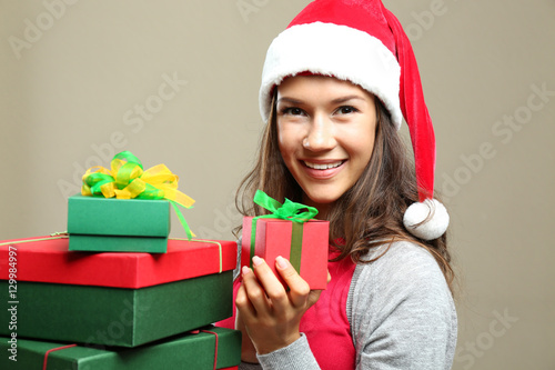 Beautiful happy woman with ...