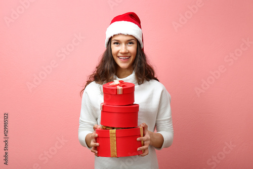 Beautiful happy woman with ...