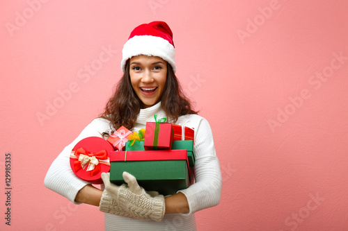 Beautiful happy woman with ...