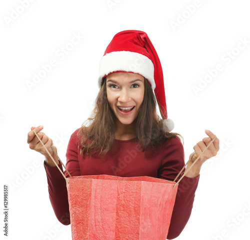Young woman with bag for Ch...