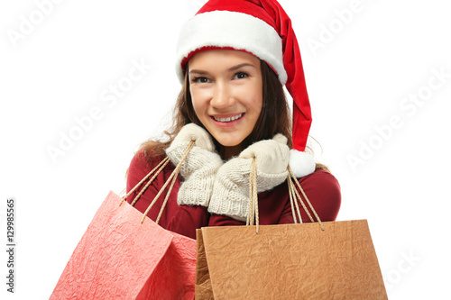 Young woman with Christmas ...