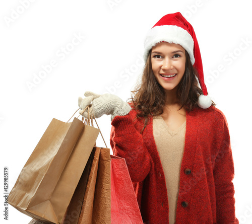 Young woman with Christmas ...