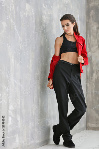 Beautiful woman in fashion ...