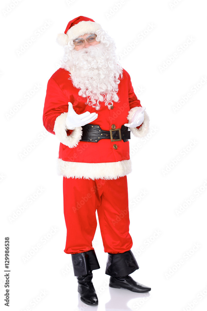 Santa Claus standing isolated on white background. Full length portrait Santa Claus standing isolated on white background. Full length portrait
