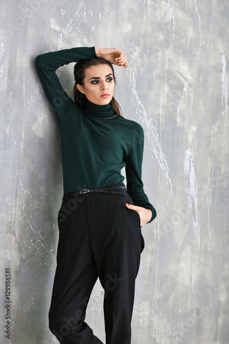 Beautiful woman in fashion ...