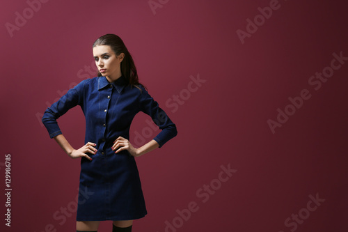 Beautiful woman in fashion ...
