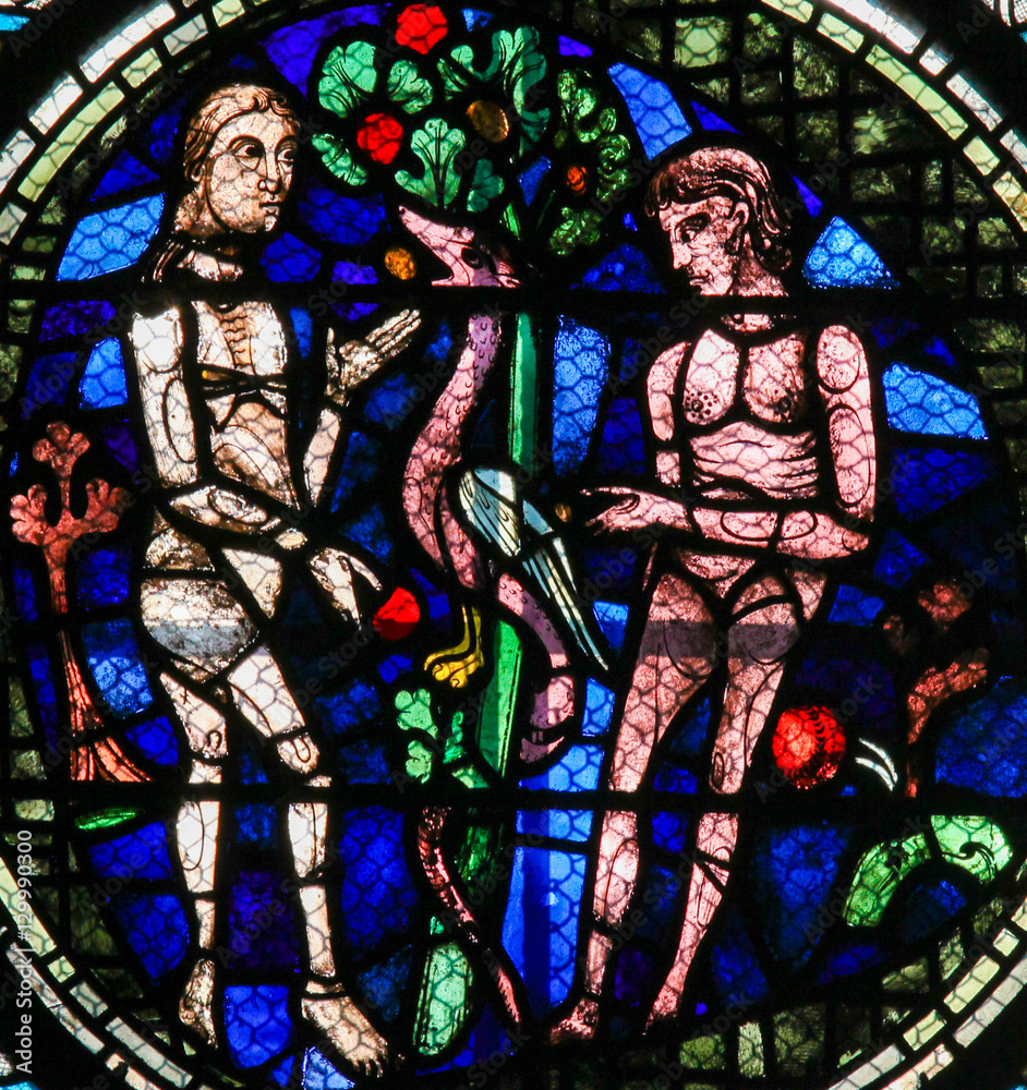 Stained Glass - Adam and Eve