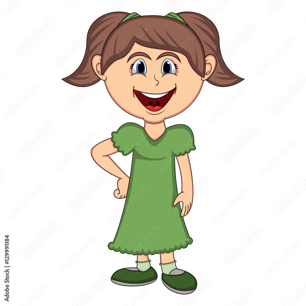 Beautiful girl with long dress cartoon Beautiful girl with long dress cartoon