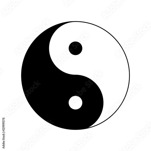 Yin and Yang. Vector Icon.