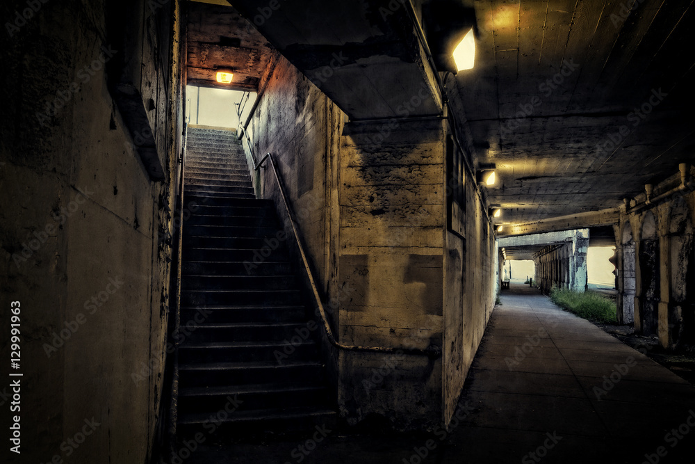 Dark City Train Entrance Tunnel
