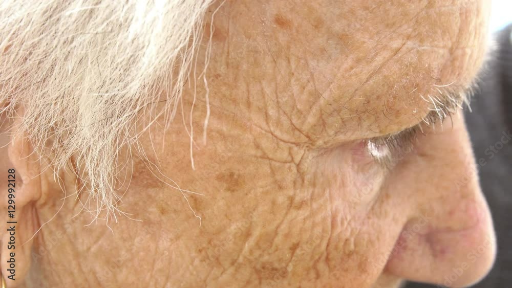 side portrait of an elderly woman side portrait of an elderly woman