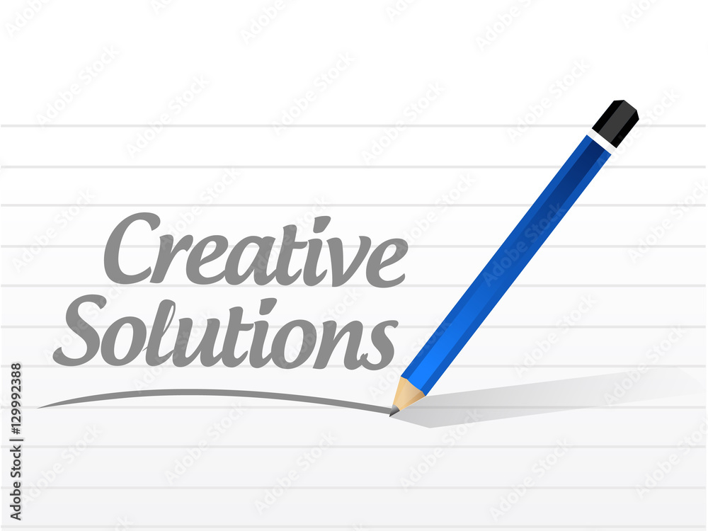 creative solutions message sign concept creative solutions message sign concept