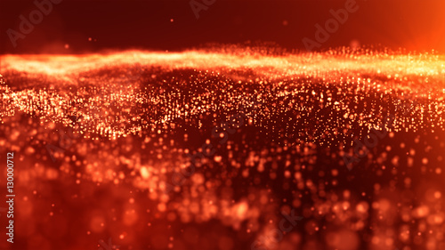 Red Sparkling particles Festive Background