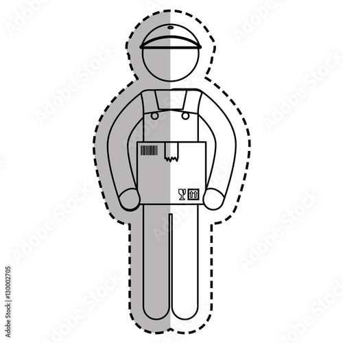 Courier delivery man icon vector illustration graphic design