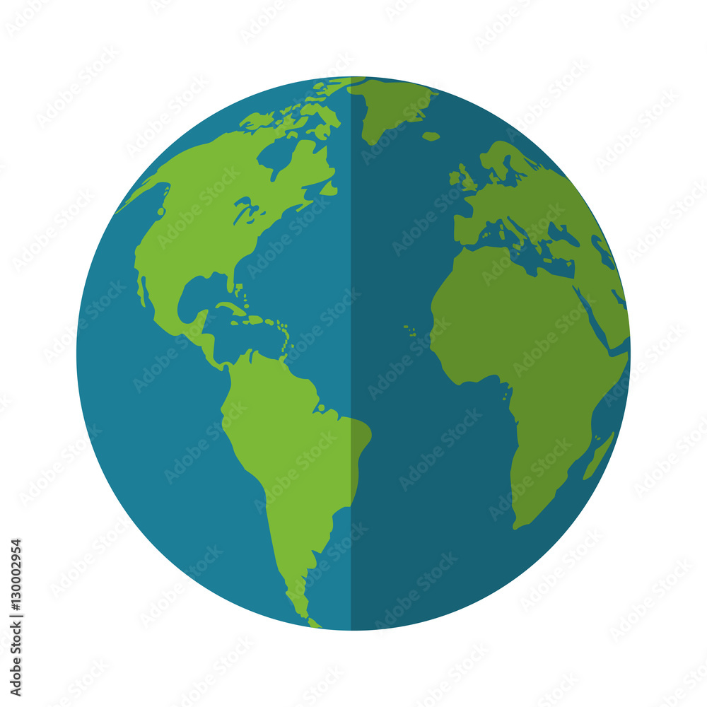 Planet sphere icon. Earth world globe ocean and universe theme. Isolated design. Vector illustration