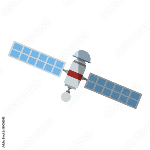 Satellite icon. Broadcast internet technology and communication theme. Isolated design. Vector illustration