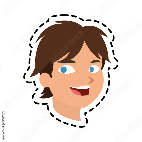 Boy cartoon icon. Kid childhood little people and person theme. Isolated design. Vector illustration