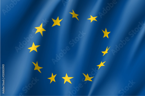 Waving flag of . Vector illustration of 3D icon with colors.