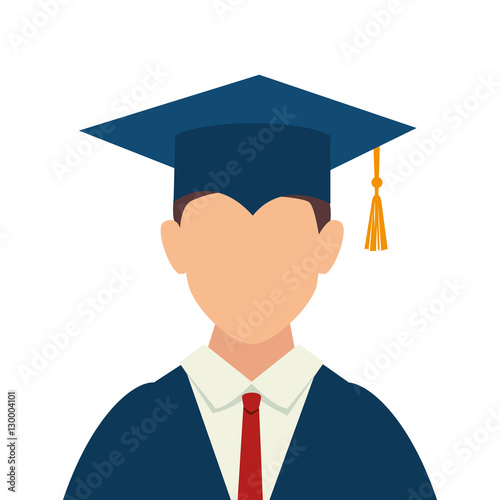 student graduation uniform icon vector illustration design