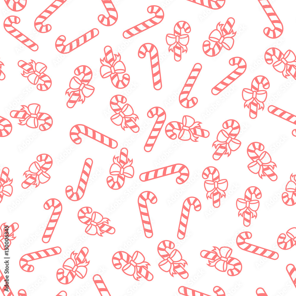 Christmas pattern seamless with icon christmas lollipop