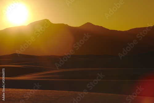Desert at sunset USA