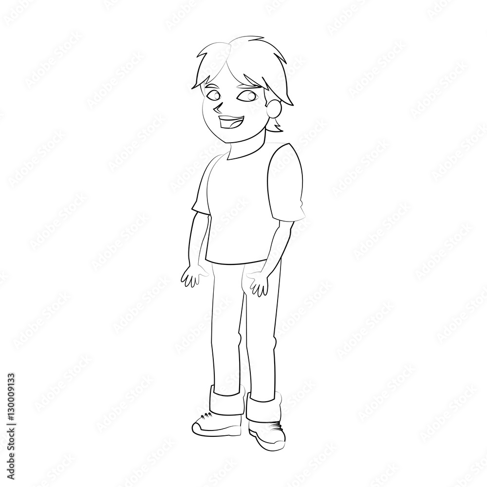 Boy cartoon icon. Kid childhood little people and person theme. Isolated design. Vector illustration Boy cartoon icon. Kid childhood little people and person theme. Isolated design. Vector illustration