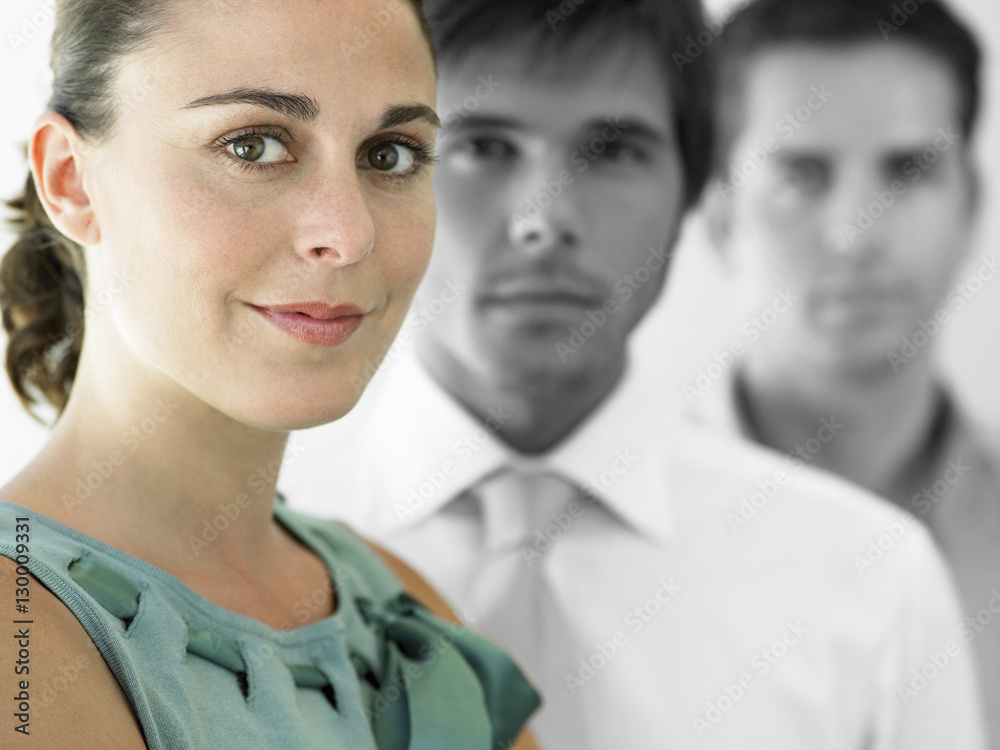 Portrait of multiethnic business team over white background Portrait of multiethnic business team over white background